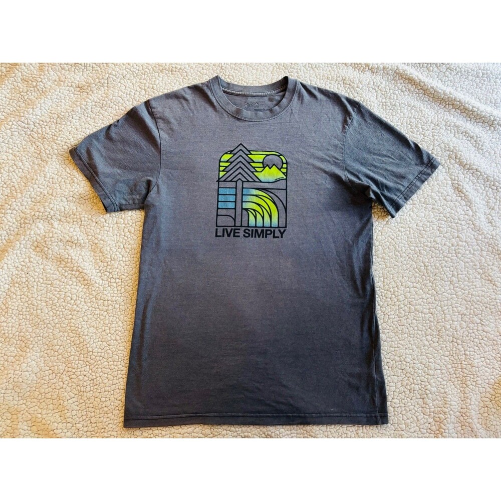 Patagonia Mens Live Simply Landscape Responsibili-Tee T-Shirt Small Drifter Grey